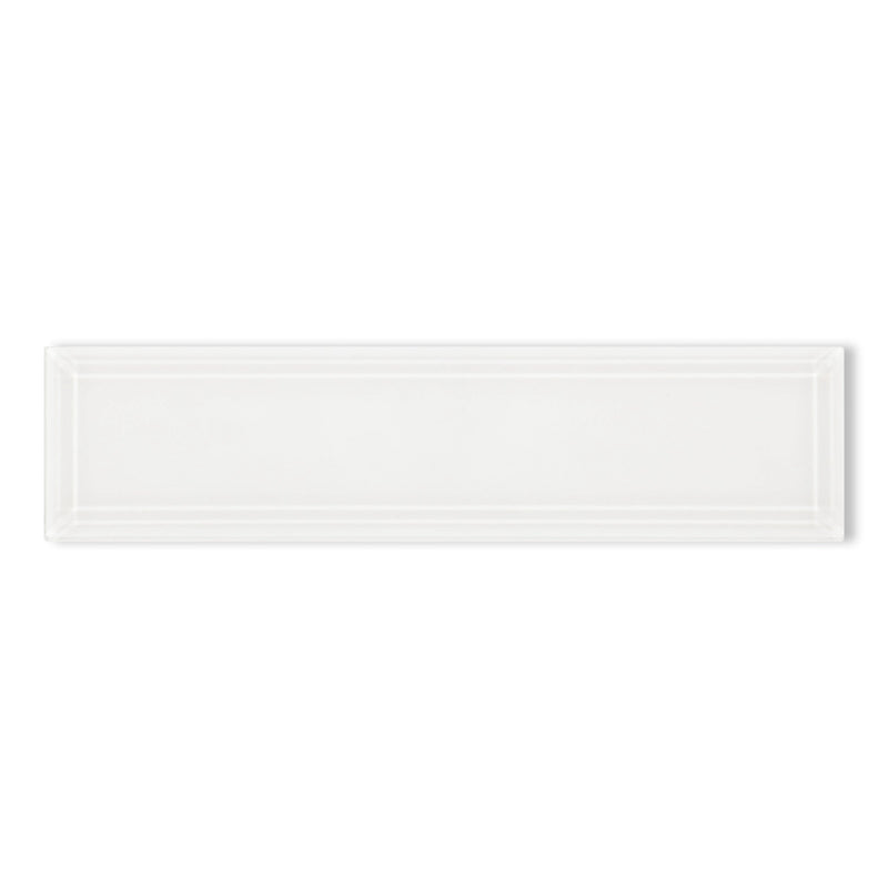 3x12 Riva Beveled Super White Glass Tile Final Sale