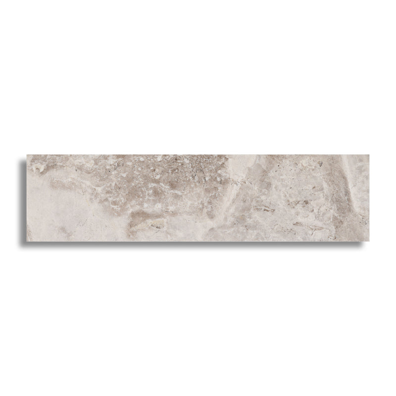 3x12 Silver Grey Marble Polished Tile Final Sale