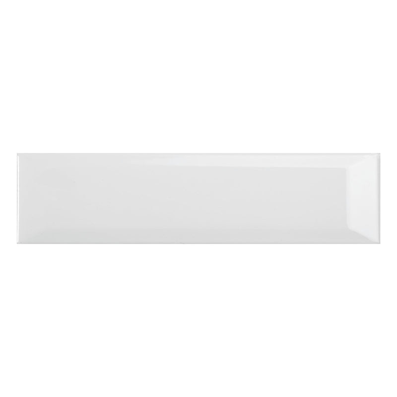 3x12 Bellini Bisel Blanco Ceramic Glossy Wall Tile Final Sale