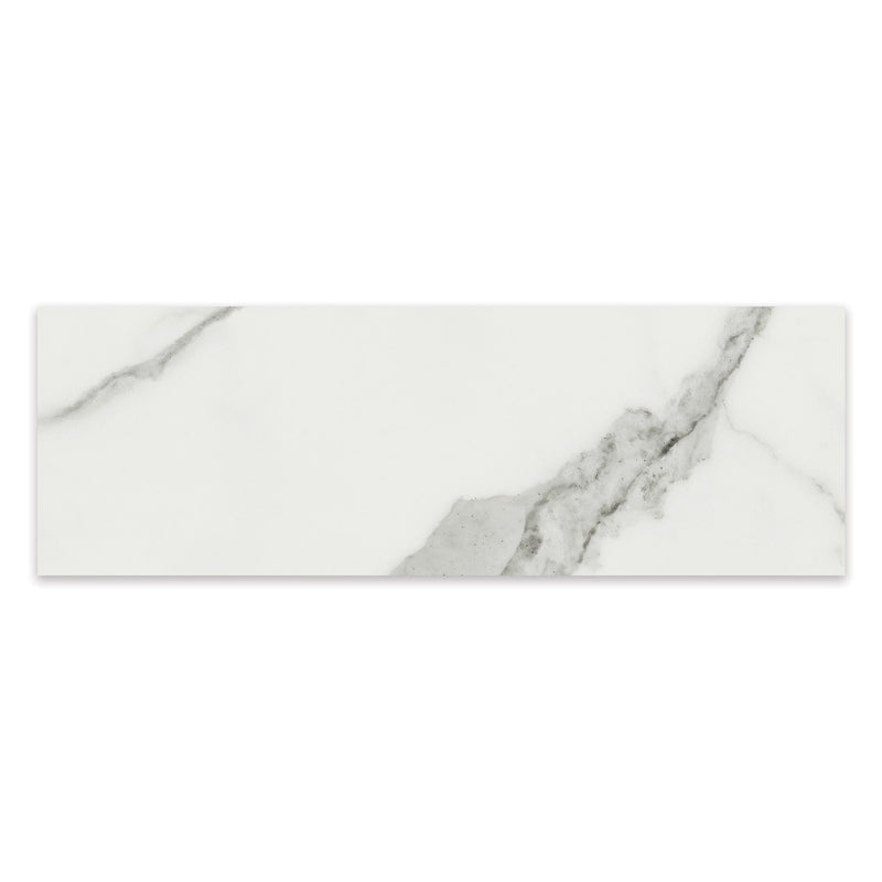 4x12 Chateau Statuario Porcelain Polished Tile