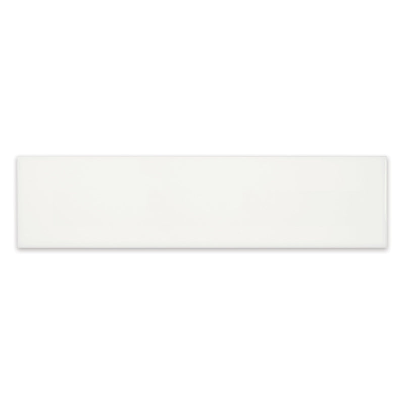 4x16 Architek White Glossy Glazed Ceramic Tile