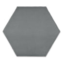 6" Ara Moda Hexagon Charcoal Grey Glossy Pressed Glazed Ceramic Wall Tile