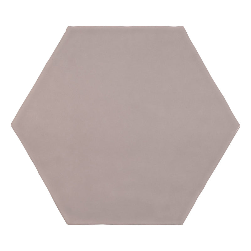 6" Ara Moda Hexagon Beige Glossy Pressed Glazed Ceramic Wall Tile