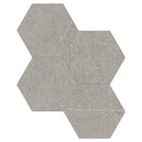 6" Bateig Hexagon Mocha Matte Porcelain Mosaic