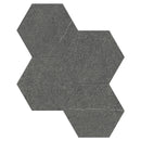 6" Bateig Hexagon Dark Grey Matte Porcelain Mosaic