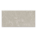 3x6 Klasiko Light Grey Porcelain Glossy Bullnose