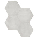 7x8 Hexagon Format Light Blue Porcelain Matte Tile