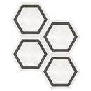 7x8 Hexagon Format Light Grey Porcelain Matte Tile