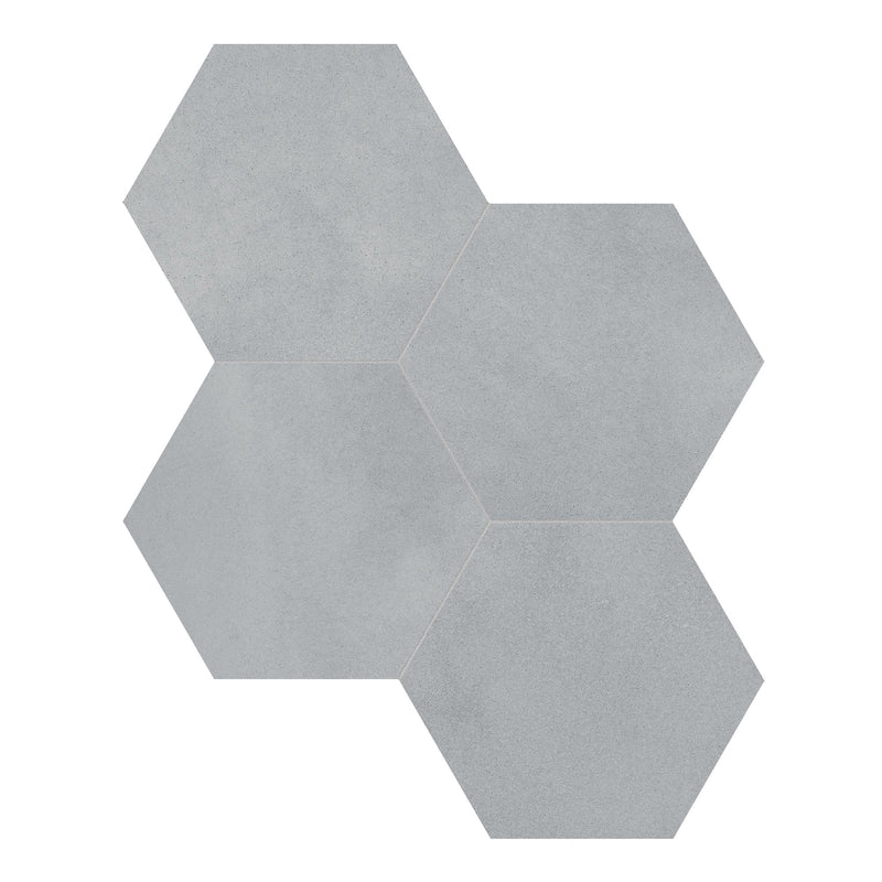 8.5" Drapery Cashmere Hexagon Matte Pressed Glazed Porcelain Tile