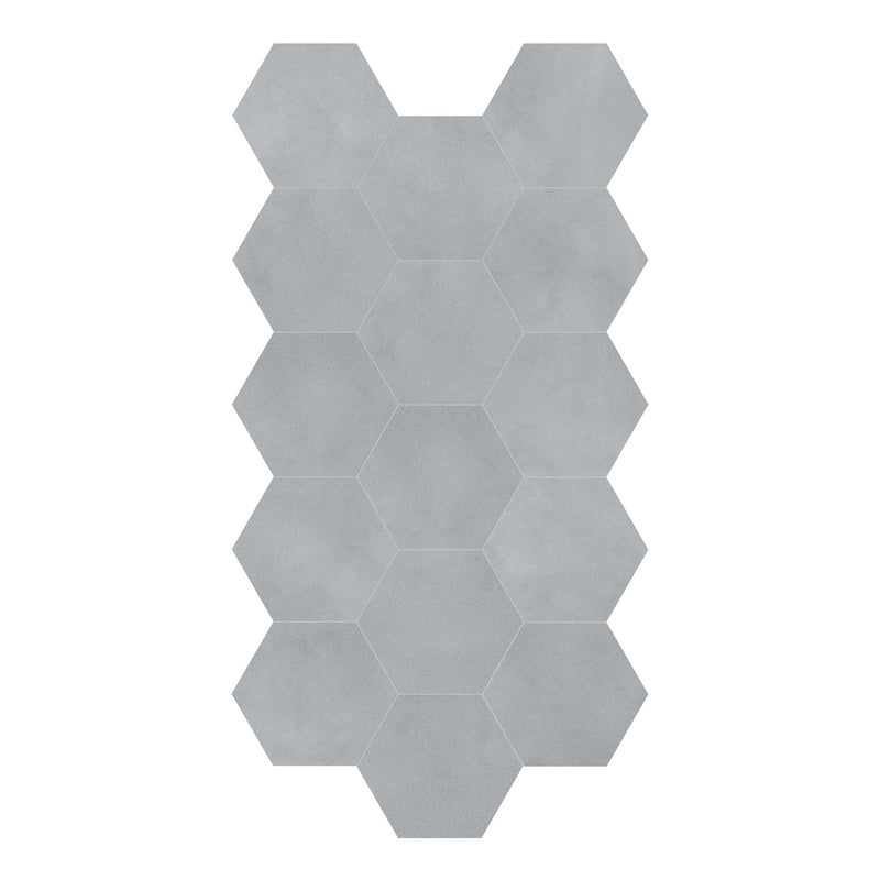 8.5" Drapery Cashmere Hexagon Matte Pressed Glazed Porcelain Tile