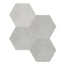 8.5" Drapery Wool Blend Hexagon Matte Pressed Glazed Porcelain Tile