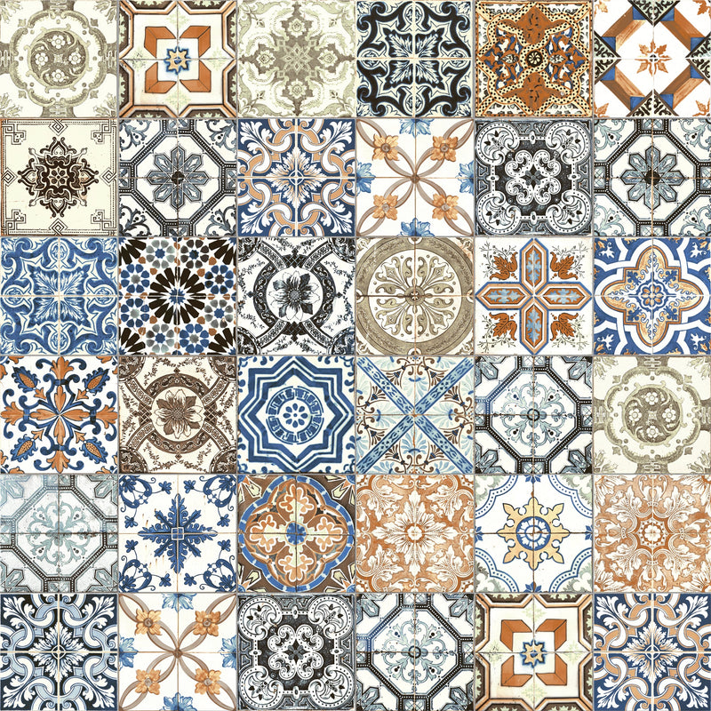 8x8 Moroccan Colour Mix Ceramic Glossy Tile