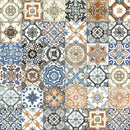 8x8 Moroccan Multi Color Matte Porcelain Tile