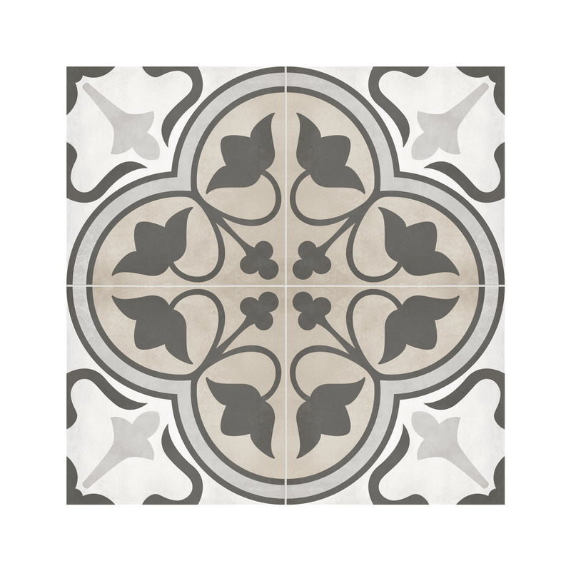 8x8 Format Clover Beige Porcelain Matte Tile