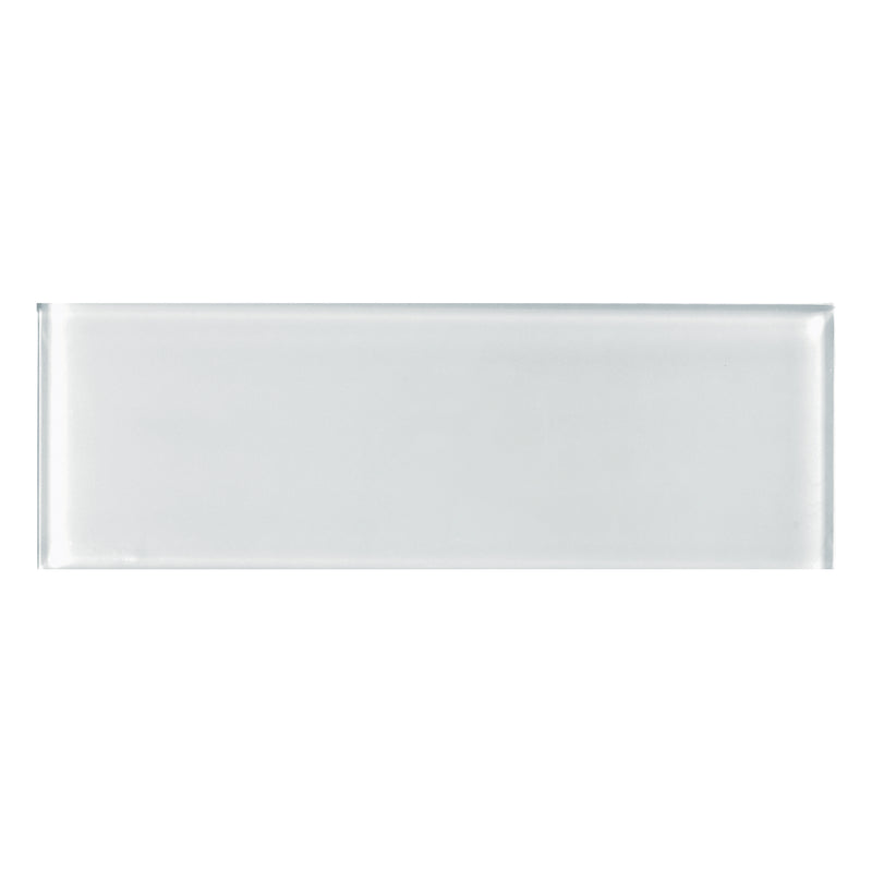 8x24 Sollenn Super White Glass Tile