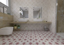 9x9 Orion Decor Red Star Matte Porcelain Tile Final Sale