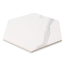 10x10 La Mallorca Milano Bianco Hexagon Polished Porcelain Tile ffs