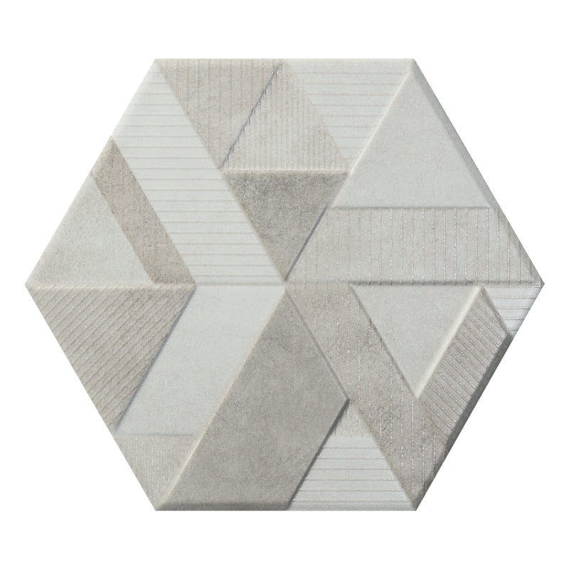 10x10 Palermo Decor Hexagon Gris Porcelain Wall Tile Final Sale