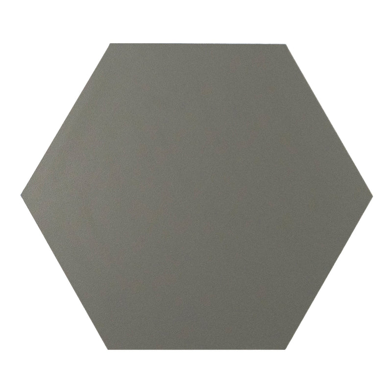 10x10 Solid Hexagon Dark Grey Matte  Porcelain Tile Final Sale