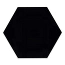 10x11 Hexagon Sky Black Ceramic Glossy Wall Tile  FINAL SALE