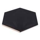 10x11 Hexagon Sky Black Ceramic Glossy Wall Tile  FINAL SALE