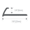 1036 White 8 ft Tile Edge (6 mm)