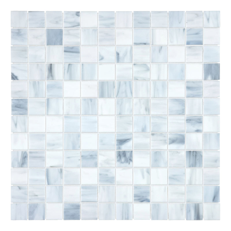 1x1"Rivera Carrara Glass Mosaic