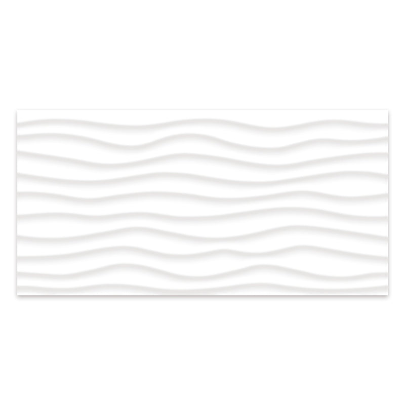 12x24 Tatta White Oblique Glossy Rectified Wall Tile