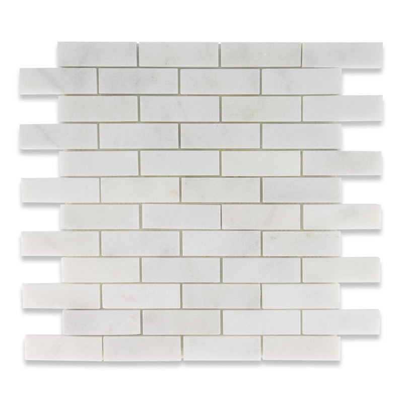 1x3 Bianco Argento Brick Marble Polished Mosaic Final Sale