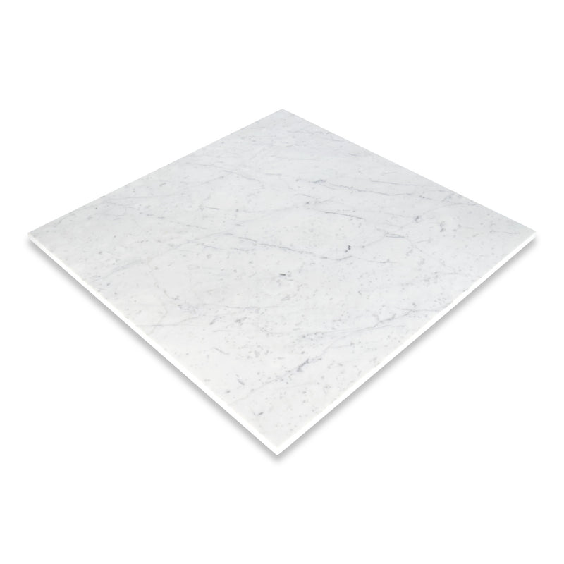 18x18 Italian Playa del Bianco Honed Carrara Marble Tile Final Sale