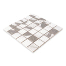 2x2 La Mallorca Panda White Polished Porcelain Mosaic