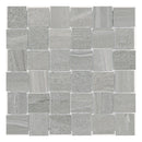 2x2 Gazelle Grey HD Basketweave Matte Glazed Porcelain Mosaic