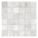 2x2 Antonella White Onyx Porcelain Honed Mosaic