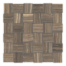 2x2 Basketweave Eramosa Brown Porcelain Matte Mosaic