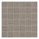 2x2 Strand Dark Beige Porcelain Matte Mosaic