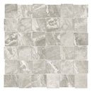 2x2  Chateau Basketweave Stella Argento Polished Glazed Porcelain Mosaic