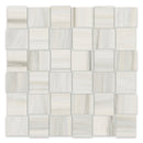 2x2  Chateau Basketweave Zebrino Polished Glazed Porcelain Mosaic