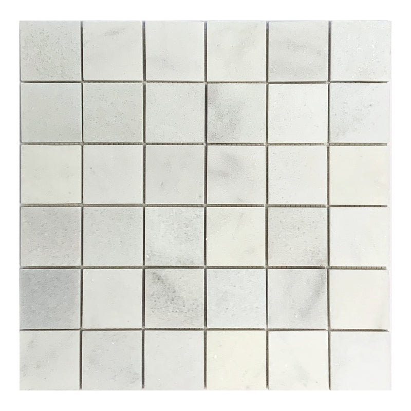 2x2 Bianco Argento Marble Polished Mosaic Final Sale