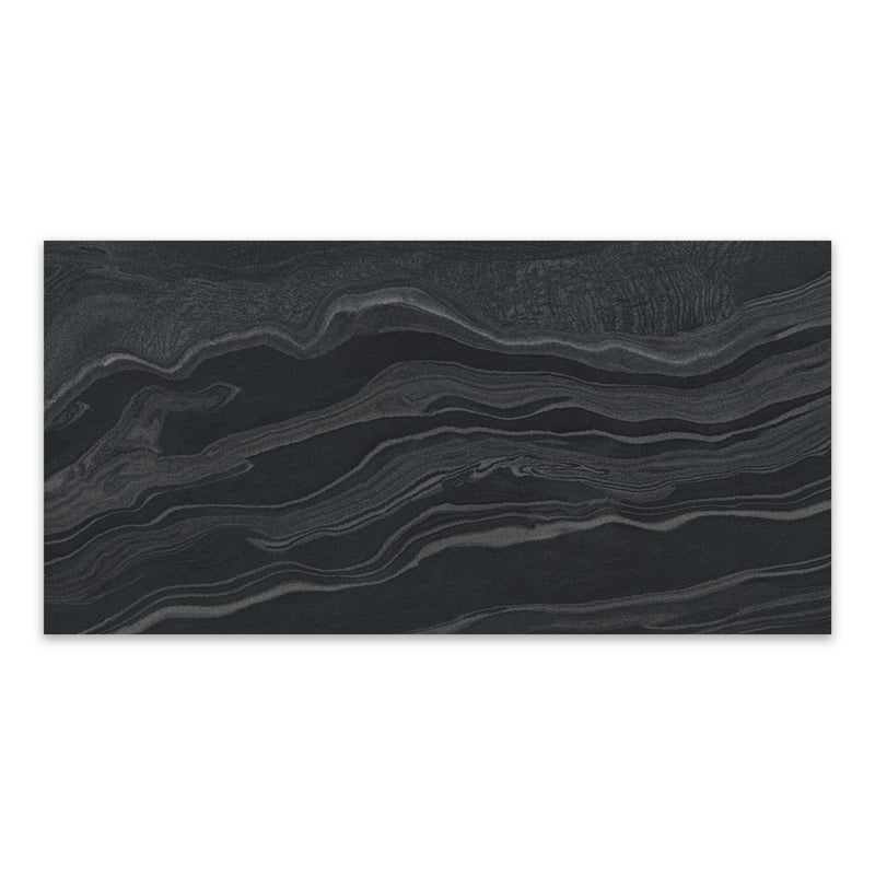 24x48 Mont-Ras Black Porcelain Polished Tile