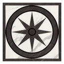 24x24 Milano Bianco & Geology Stone Black Medallion Porcelain Final Sale