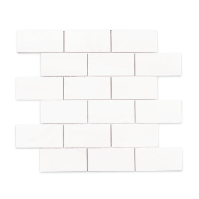 2x4 Dolomite Select Honed Marble Mosaic Final Sale