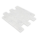 2x4 Italian Bianco Capri Honed Carrara Marble Mosaic Final Sale