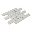 2x6 La Mallorca Acadia White Brick Polished Porcelain Mosaic