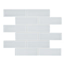 2x6 Sollenn Super White Glass Mosaic