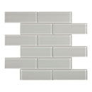 2x6 Sollenn Light Grey Glass Mosaic
