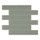 2x6 Sollenn Taupe Glass Mosaic