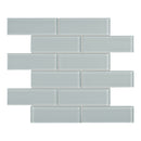 2x6 Sollenn White Glass Mosaic