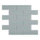 2x6 Sollenn Grey Glass Mosaic