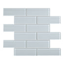 2x6 Sollenn Off White Glass Mosaic