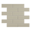 2x6 Sollenn Brown Glass Mosaic